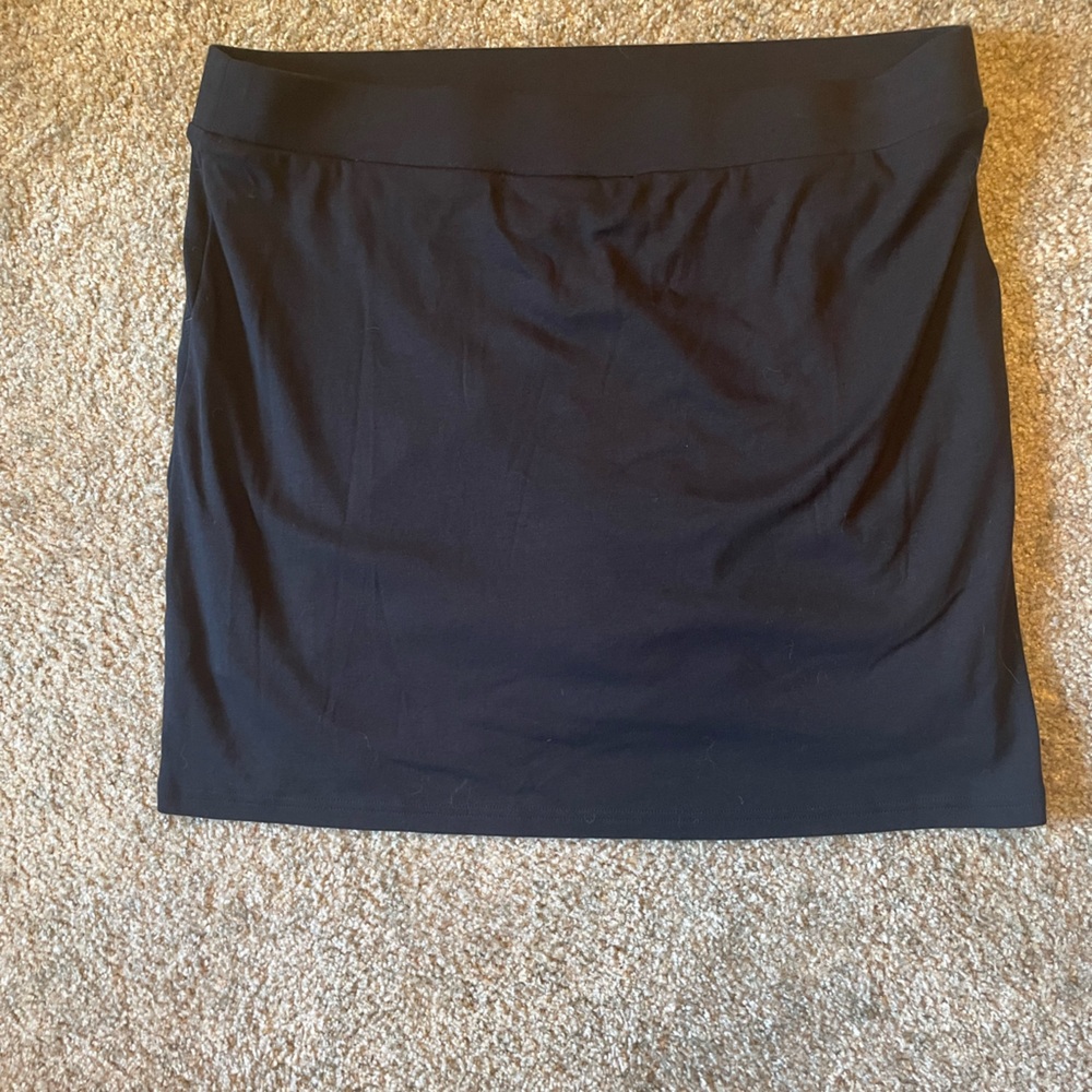 Black Stretch Skort with Pockets